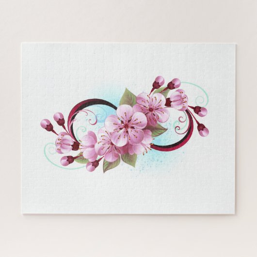 Unendlichkeit mit Sakura Blossom-Blume Puzzle (Horizontal)