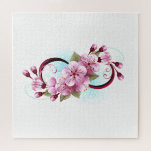 Unendlichkeit mit Sakura Blossom-Blume Puzzle