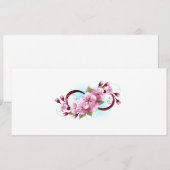 Unendlichkeit mit Sakura Blossom-Blume Save The Date (Vorne/Hinten)