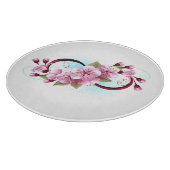 Unendlichkeit mit Sakura Blossom-Blume Schneidebrett (Ecke)