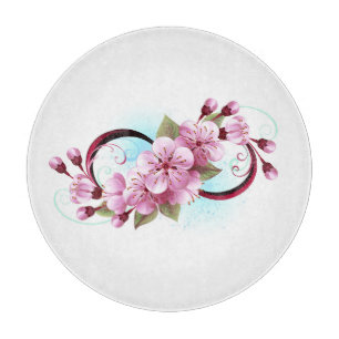 Unendlichkeit mit Sakura Blossom-Blume Schneidebrett