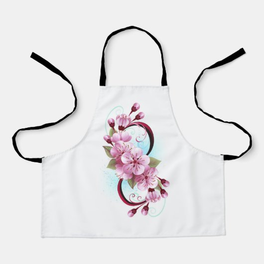 Unendlichkeit mit Sakura Blossom-Blume Schürze (Vorderseite)