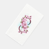 Unendlichkeit mit Sakura Blossom-Blume Serviette (Ecke)