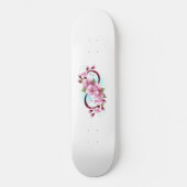 Unendlichkeit mit Sakura Blossom-Blume Skateboard (Vorderseite)