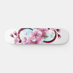 Unendlichkeit mit Sakura Blossom-Blume Skateboard