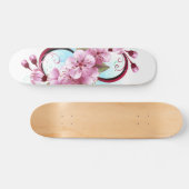 Unendlichkeit mit Sakura Blossom-Blume Skateboard (Horizontal)