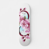 Unendlichkeit mit Sakura Blossom-Blume Skateboard (Vorne)