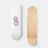 Unendlichkeit mit Sakura Blossom-Blume Skateboard (Vorderseite)
