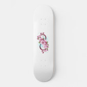 Unendlichkeit mit Sakura Blossom-Blume Skateboard (Vorderseite)