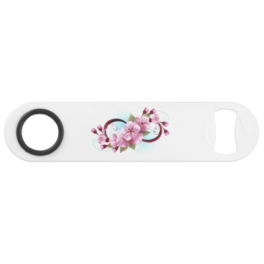 Unendlichkeit mit Sakura Blossom-Blume Speed Flaschenöffner (Vorderseite (Horizontal))