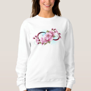 Unendlichkeit mit Sakura Blossom-Blume Sweatshirt