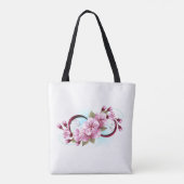 Unendlichkeit mit Sakura Blossom-Blume Tasche (Rückseite)