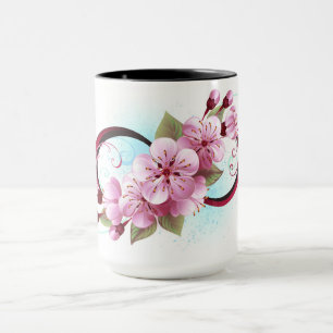 Unendlichkeit mit Sakura Blossom-Blume Tasse