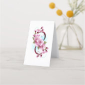 Unendlichkeit mit Sakura Blossom-Blume Terminkarte (Vorderseite)