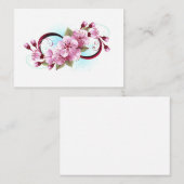 Unendlichkeit mit Sakura Blossom-Blume Terminkarte (Vorne/Hinten)