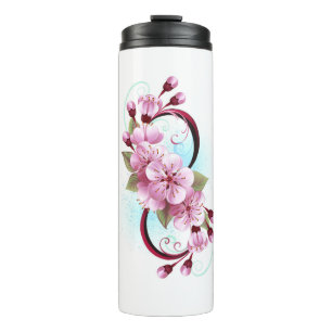 Unendlichkeit mit Sakura Blossom-Blume Thermosbecher