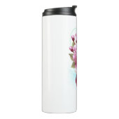 Unendlichkeit mit Sakura Blossom-Blume Thermosbecher (Nach links gedreht)