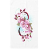 Unendlichkeit mit Sakura Blossom-Blume Tischdecke (Vorderseite)