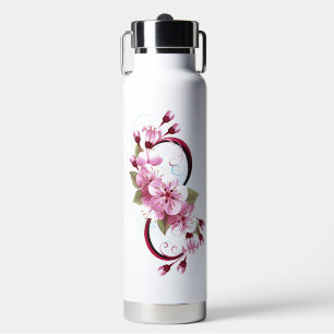 Unendlichkeit mit Sakura Blossom-Blume Trinkflasche