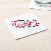 Unendlichkeit mit Sakura Blossom-Blume Untersetzer (angewinkelt)