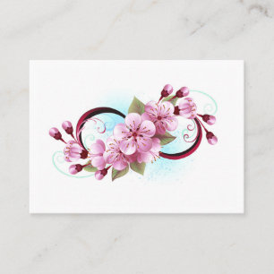 Unendlichkeit mit Sakura Blossom-Blume Visitenkarte