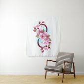 Unendlichkeit mit Sakura Blossom-Blume Wandteppich (Beispiel)