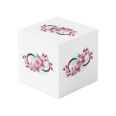 Unendlichkeit mit Sakura Blossom-Blume Würfel (Rückseite Schrägansicht)