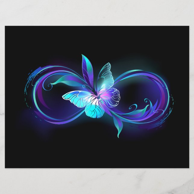 Unendlichkeit mit Zauberschmetterling glänzen (Vorderseite)