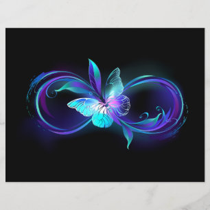 Unendlichkeit mit Zauberschmetterling glänzen