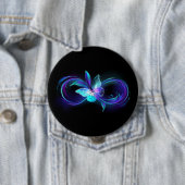 Unendlichkeit mit Zauberschmetterling glänzen Button (Beispiel)
