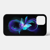 Unendlichkeit mit Zauberschmetterling glänzen Case-Mate iPhone Hülle (Rückseite (Horizontal))