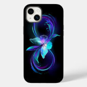 Unendlichkeit mit Zauberschmetterling glänzen Case-Mate iPhone Hülle (Rückseite)