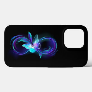 Unendlichkeit mit Zauberschmetterling glänzen Case-Mate iPhone Hülle
