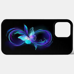 Unendlichkeit mit Zauberschmetterling glänzen Case-Mate iPhone Hülle