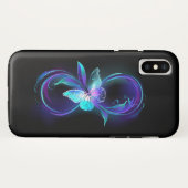 Unendlichkeit mit Zauberschmetterling glänzen Case-Mate iPhone Hülle (Rückseite (Horizontal))