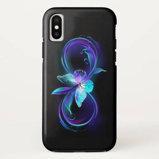 Unendlichkeit mit Zauberschmetterling glänzen Case-Mate iPhone Hülle (Rückseite)