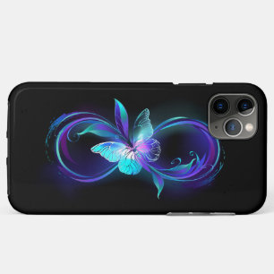 Unendlichkeit mit Zauberschmetterling glänzen Case-Mate iPhone Hülle