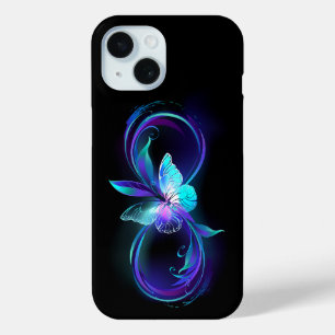 Unendlichkeit mit Zauberschmetterling glänzen Case-Mate iPhone Hülle