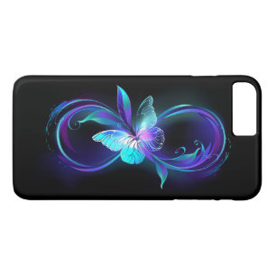 Unendlichkeit mit Zauberschmetterling glänzen Case-Mate iPhone Hülle