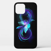 Unendlichkeit mit Zauberschmetterling glänzen Case-Mate iPhone Hülle (Rückseite)