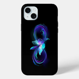 Unendlichkeit mit Zauberschmetterling glänzen Case-Mate iPhone Hülle