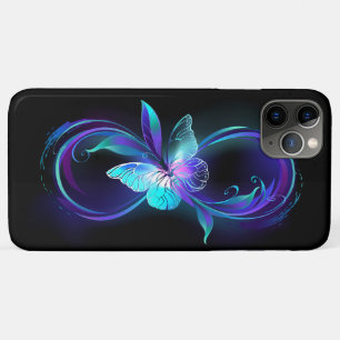 Unendlichkeit mit Zauberschmetterling glänzen Case-Mate iPhone Hülle
