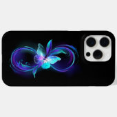 Unendlichkeit mit Zauberschmetterling glänzen Case-Mate iPhone Hülle (Rückseite (Horizontal))