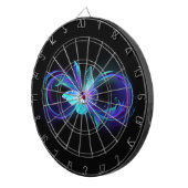 Unendlichkeit mit Zauberschmetterling glänzen Dartscheibe (Vorderseite rechts)