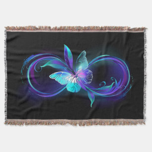Unendlichkeit mit Zauberschmetterling glänzen Decke