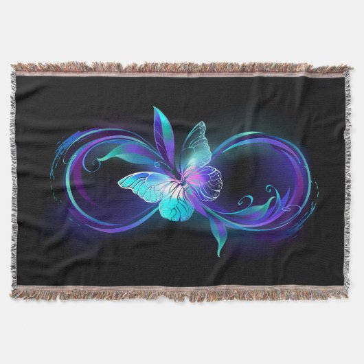 Unendlichkeit mit Zauberschmetterling glänzen Decke (Vorderseite)