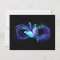 Unendlichkeit mit Zauberschmetterling glänzen