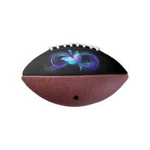 Unendlichkeit mit Zauberschmetterling glänzen Football