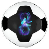 Unendlichkeit mit Zauberschmetterling glänzen Fußball (Gedreht)