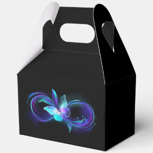 Unendlichkeit mit Zauberschmetterling glänzen Geschenkschachtel